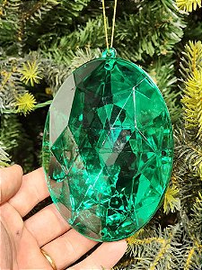 PENDENTE ORNAMENTO JOIA VERDE 13,5CM