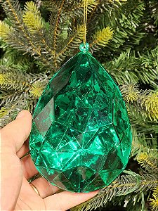 PENDENTE ORNAMENTO JOIA VERDE 15CM