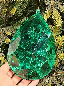 PENDENTE ORNAMENTO JOIA VERDE 19CM
