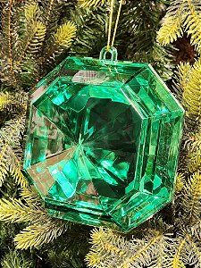 PENDENTE ORNAMENTO JOIA VERDE 16,5CM