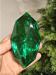 PENDENTE ORNAMENTO JOIA VERDE 13,5CM