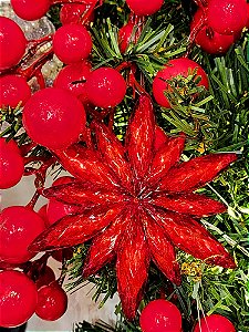 PENDENTE ORNAMENTO JOIA VERMELHO 11,2CM - PRÉ VENDA 2025