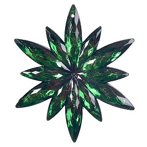 PENDENTE ORNAMENTO JOIA VERDE 11,2CM - PRÉ VENDA 2025