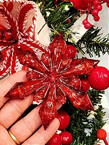 PENDENTE ORNAMENTO JOIA VERMELHO 11,5CM - PRÉ VENDA 2025