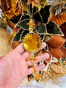 PENDENTE ORNAMENTO PINGENTE DOURADO 18CM - PRÉ VENDA 2025