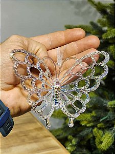 PENDENTE ORNAMENTO BORBOLETA IRIDESCENTE 11,8CM