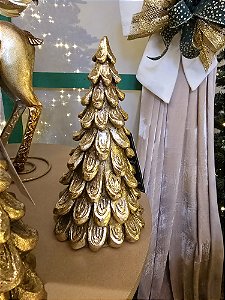 ÁRVORE DECORATIVA EM RESINA OURO - PRÉ VENDA 2025