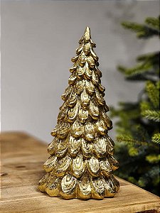 ÁRVORE DECORATIVA EM RESINA OURO