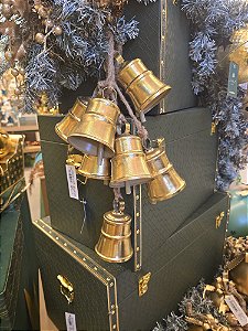 PENDENTE SINOS EM METAL OURO 30CM
