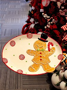 PRATO DE SERVIR OVAL GINGERBREAD - PRÉ VENDA 2025