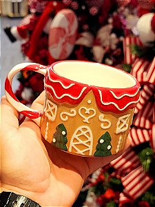 CANECA DECORATIVA CASA GINGERBREAD 7CM - PRÉ VENDA 2025