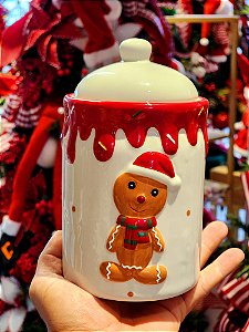 POTE DECORATIVO GINGERBREAD 18CM - PRÉ VENDA 2025
