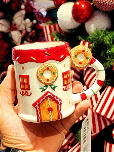 CANECA DECORATIVA GINGERBREAD 9CM - PRÉ VENDA 2025
