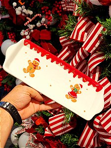 PRATO DE SERVIR DECORATIVO GINGERBREAD 31CM - PRÉ VENDA 2025