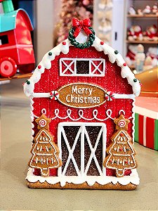 CELEIRO EM RESINA GINGERBREAD 20CM - PRÉ VENDA 2025