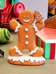 BONECO GINGERBREAD EM RESINA 14CM - PRÉ VENDA 2025