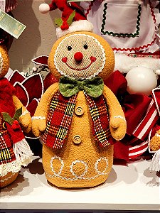 BONECO GINGERBREAD EM PÉ 35CM - PRÉ VENDA 2025