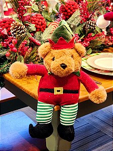 URSO SENTADO VERMELHO 33CM - PRÉ VENDA 2025