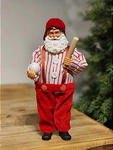 PAPAI NOEL COLECIONÁVEL JOGADOR DE BASEBALL 30CM