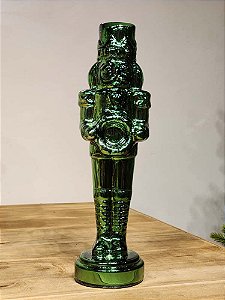 QUEBRA NOZES DE VIDRO VERDE DECORATIVO 32CM