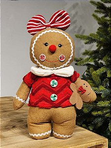 BONECA GINGERBREAD COM BISCOITO 42CM
