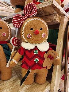 BONECA GINGERBREAD COM BISCOITO 42CM - PRÉ VENDA 2025