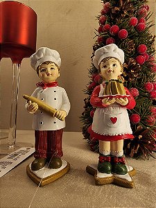 CASAL DE CRIANÇAS COZINHEIROS 14,9CM