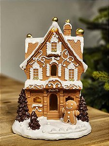 CASA EM RESINA GINGERBREAD 20CM