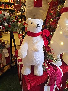URSO POLAR EM PÉ COM LED 40CM - PRÉ VENDA 2025