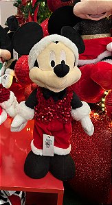 MICKEY EM PÉ PELUCIA COM COLETE DE LANTEJOLA 36CM - PRÉ VENDA 2025