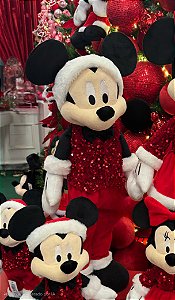 MICKEY EM PÉ PELUCIA COM COLETE DE LANTEJOLA 45CM - PRÉ VENDA 2025