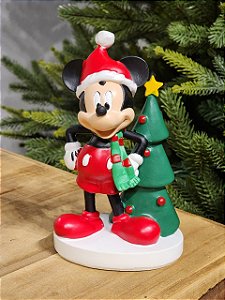 MICKEY EM PÉ EM RESINA COM ÁRVORE 17CM