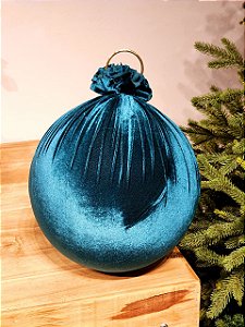 BOLA VELUDO VERDE 30CM