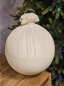 BOLA VELUDO BRANCA OFF 30CM