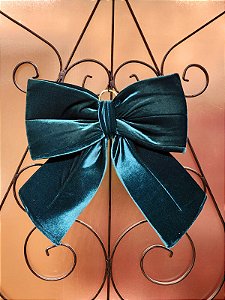 LAÇO TECIDO VELUDO VERDE GIGANTE