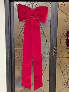 LAÇO TECIDO VELUDO VERMELHO GIGANTE LONGO PERNA ESPECIAL GG