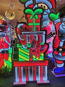 DECORAÇÃO 3D CAIXAS DE PRESENTES COM FITA LED BIVOLT 1,20CM - PRÉ VENDA 2025
