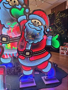 DECORAÇÃO 3D PAPAI NOEL COM FITA LED BIVOLT 1,20CM - PRÉ VENDA 2025