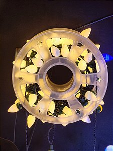 PISCA CORDÃO LUZ AMERICANA BRANCO QUENTE 100 LÂMPADAS 15 METROS BIVOLT - PRÉ VENDA 2025