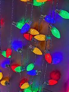 PISCA CORDÃO LUZ AMERICANA 200 LÂMPADAS 20 METROS COLORIDO 8 FUNÇÕES BIVOLT - PRÉ VENDA 2025