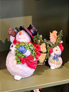 BONECO DE NEVE COM ÁRVORE COM LED - PRÉ VENDA 2025
