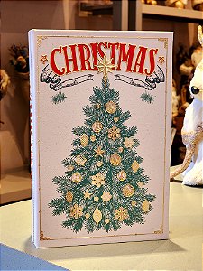 LIVRO CAIXA DECORATIVO ÁRVORE CHRISTMAS 27CM - PRÉ VENDA 2025
