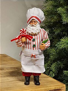PAPAI NOEL COLECIONÁVEL COZINHEIRO 30CM