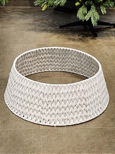 SAIA RÍGIDA TRANÇADA BRANCA 67CM