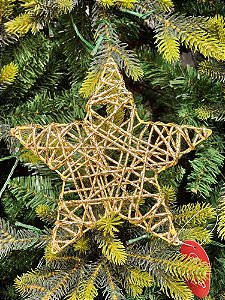 PENDENTE ESTRELA ARAMADA DOURADA 20CM