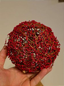 BOLA ARAMADA MICRO BERRY VERMELHA 12CM