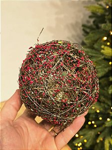 BOLA ARAMADA MICRO BERRY VERMELHA 12CM