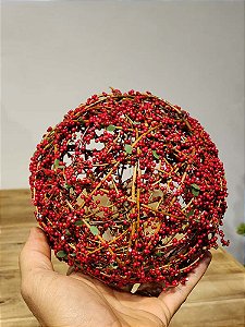 BOLA ARAMADA MICRO BERRY VERMELHA 15CM