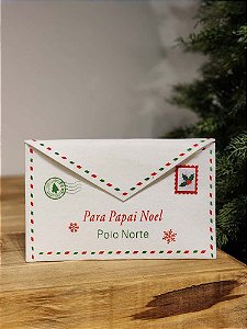 PENDENTE ENVELOPE FELTRO COM ALÇA BRANCO 25CM