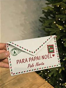 PENDENTE ENVELOPE FELTRO COM ALÇA BRANCO 23CM